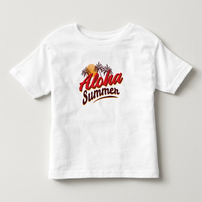 Aloha Summer Toddler T-Shirt (Front)