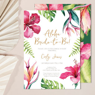 Aloha Summer Tropical Bridal Shower Invitation