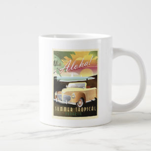 Aloha! Summer Tropical Paradise Large Coffee Mug