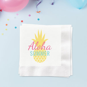 Aloha Summer Tropical Yellow Pineapple Napkin