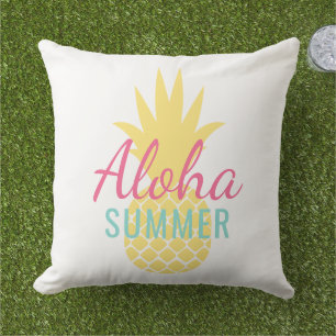 Aloha Summer Yellow Pineapple Tropical Cushion