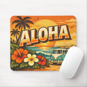 Aloha Sunset Island Vacation Vibes Mouse Pad