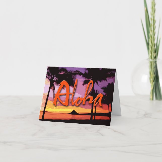 Aloha Sunset Notecard (Front)