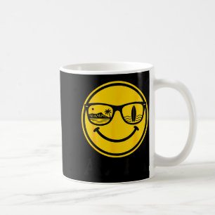 Aloha surf smile sunglasses surfboard reflection coffee mug