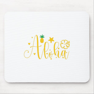 Aloha -Surfer- Palms -Tropical- Retro-Beach-Funny Mouse Pad