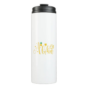 Aloha -Surfer- Palms -Tropical- Retro-Beach-Funny Thermal Tumbler