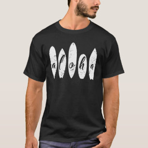 Aloha Surfing Beach Summer Vacation Surfboard Haw T-Shirt