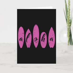Aloha Surfing Beach Surfboard Women Girls Hawaii S Card