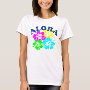 Aloha T-Shirt Colourful Hawaiian Flowers