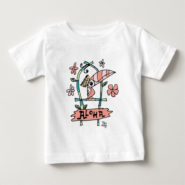 Aloha Tiki Bird Baby Shirt (Front)