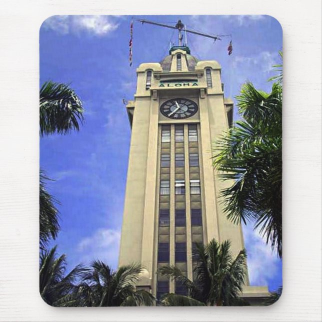 Aloha Tower Hawaiian Mousepad (Front)