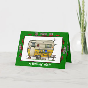 Aloha Trailer Camper Holiday Wish Card