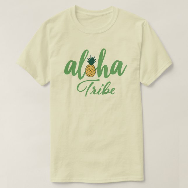 Aloha Tribe Natural T-Shirt (Design Front)