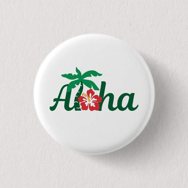 Aloha Tropical 3 Cm Round Badge (Front)