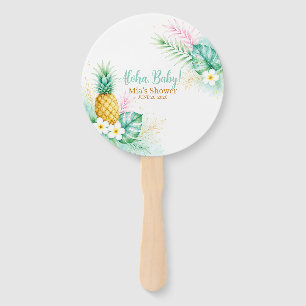 Aloha Tropical Baby Shower Hand Fan