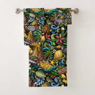 ALOHA Tropical  Bath Towel Set