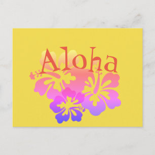 Aloha Tropical Flowers Postcard