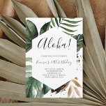 Aloha Tropical Greenery Birthday Party<br><div class="desc">Aloha! Tropical greenery birthday party invitation.</div>