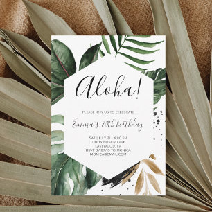 Aloha Tropical Greenery Birthday Party