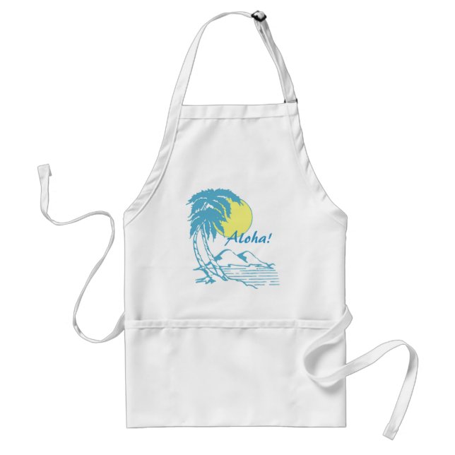 Aloha Tropical Hawaiian Design Standard Apron (Front)