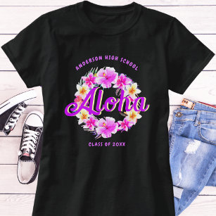 Aloha Tropical Hawaiian Luau Graduation T-Shirt