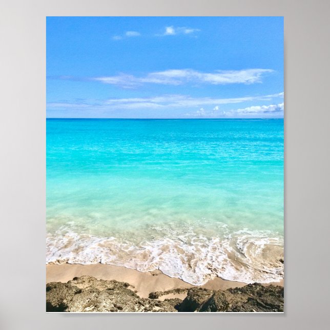 Aloha Tropical Hawaiian Ocean  Poster (Front)