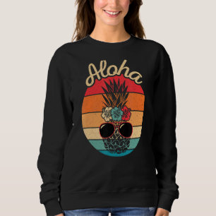 Aloha Tropical Hawaiian Pineapple Sunglasses Hawai Sweatshirt