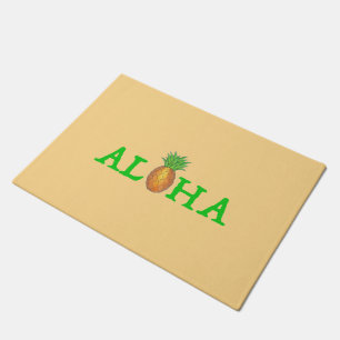 ALOHA Tropical Island Hawaiian Pineapple Door Mat
