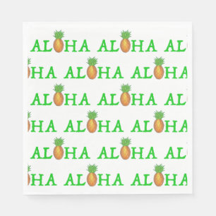 ALOHA Tropical Island Hawaiian Pineapple Hawaii Napkin