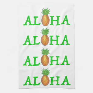 ALOHA Tropical Island Hawaiian Pineapple Towel
