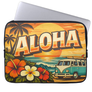 Aloha Tropical Island Sunset Artwork Laptop Sleeve