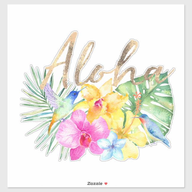 Aloha Tropical Leaves Floral (Sheet)