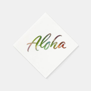 Aloha - Tropical Lettering - Hawaii Hawai'i Nature Napkin
