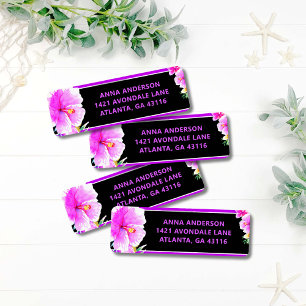 Aloha Tropical Luau Birthday Return Address Label