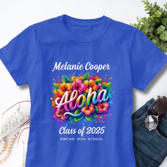 Aloha Tropical Luau Graduation  T-Shirt (Creator Uploaded)