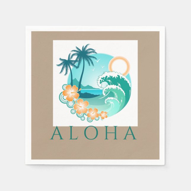 Aloha Tropical Napkin (Front)