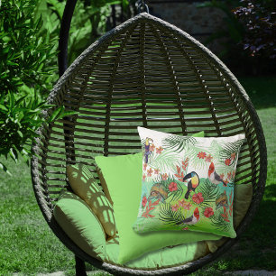 Aloha Tropical Paradise Outdoor Patio Pillow