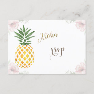 Aloha Tropical Pineapple Beach Wedding RSVP