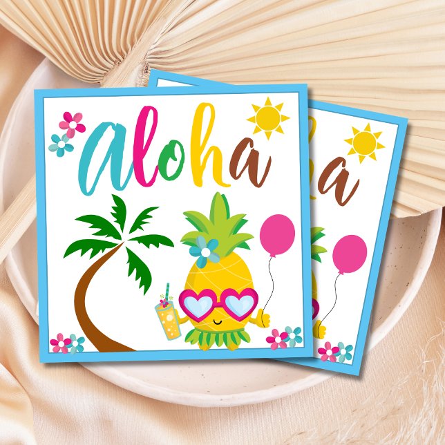 Aloha Tropical Pineapple Paper Napkin (Creator Uploaded)