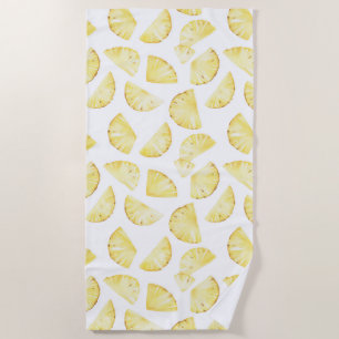 Aloha Tropical Pineapples Beach Towel