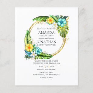Aloha Tropical Summer Beach Wedding Invitation  Flyer