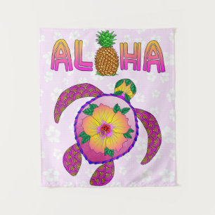 Aloha Tropical Turtle Tapestry