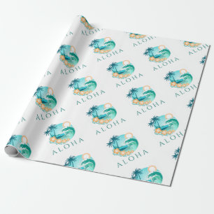 Aloha Tropical Wrapping Paper