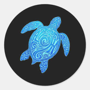 Aloha Turtle Hawaii Tribal Hawaiian Maori Sun Sea Classic Round Sticker