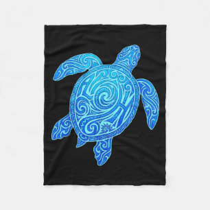 Aloha Turtle Hawaii Tribal Hawaiian Maori Sun Sea Fleece Blanket