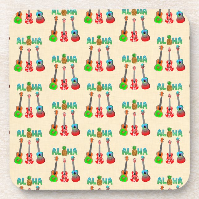 Aloha Ukuleles Island Music Coaster (Front)