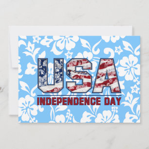 Aloha USA Hawaiian Floral Party Invitations