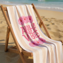 Aloha Vibes Beach Towel