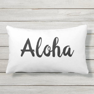 Aloha White Pillow - Outdoor