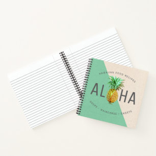 Aloha With PineApple Vintage Illustration Notebook